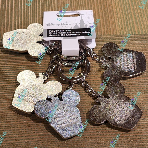 DISNEY PARKS MICKEY CUPCAKE KEYCHAIN SET - Picture 2 of 2